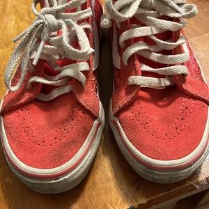 Vans girls pink sparkly high tops